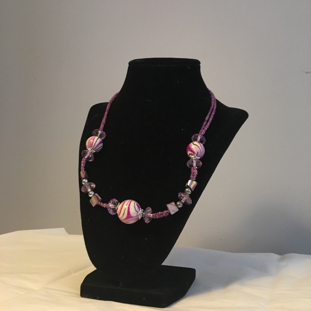 Purple Beaded Necklace